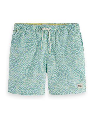 Printed Mid Length 6.3" Swim Shorts