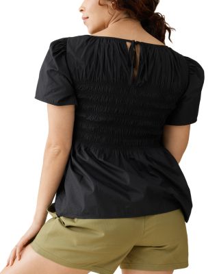 Short Sleeve Smocked Top