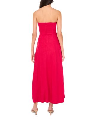 Strapless Smocking Panel Dress