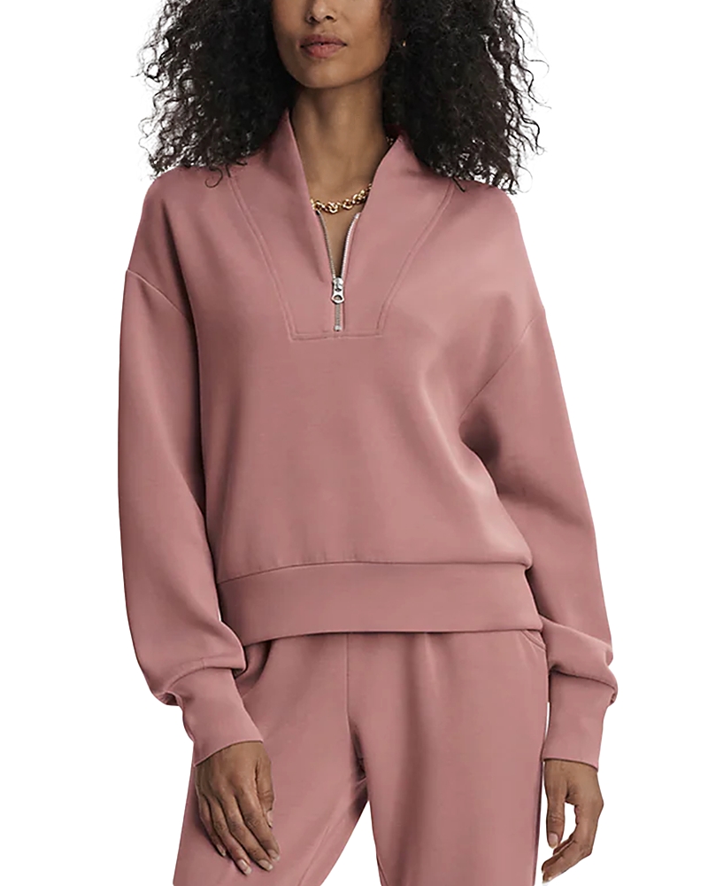 Varley Davidson Half Zip Sweatshirt In Ash Rose