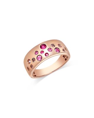 Bloomingdale's Fine Collection - Pink & White Sapphire Ombr&eacute; Scatter Band in 14K Rose Gold