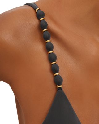 Beaded Triangle Bikini Top