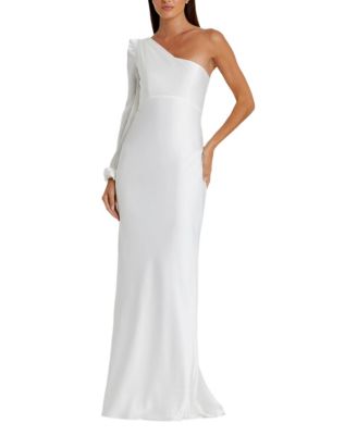 Mac Duggal - One Shoulder Blouson Sleeve Gown