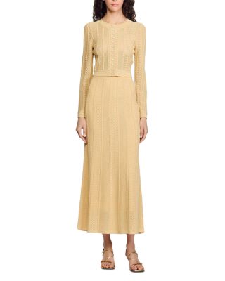 Pointelle Knit Maxi Skirt 