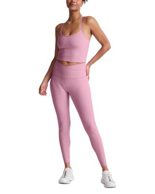 Spacedye Slim Racerback Cropped Tank in Pink Haze