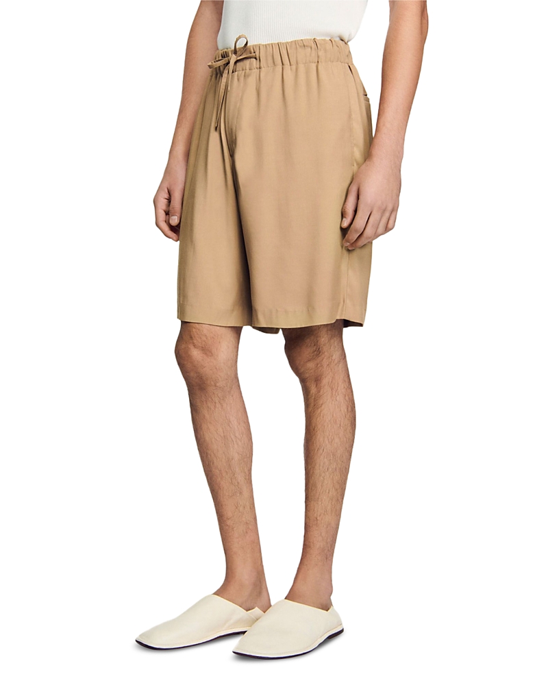 Sandro Floaty Bermuda Shorts In Nut
