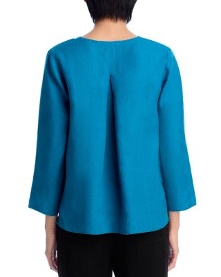 Linen Round Neck Top