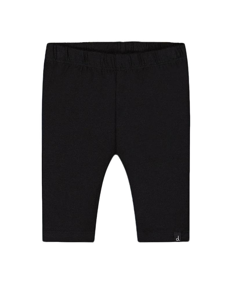 Deux Par Deux Girl's Organic Cotton Biker Short Legging Black