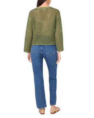 Fish Net V Neck Sweater