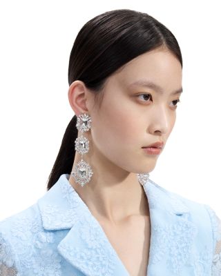 Crystal Tiered Drop Earrings