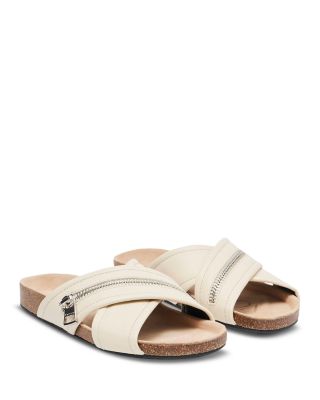 Women's Biker Zip Slide Sandals