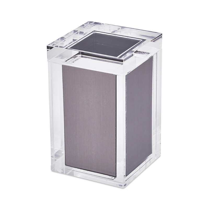 Tizo Lucite Canister Box, Silver In Gray
