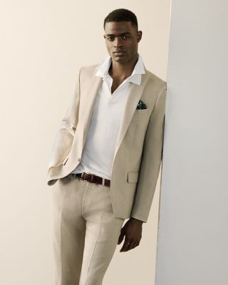 Delave Slim Fit Linen Suit Pants