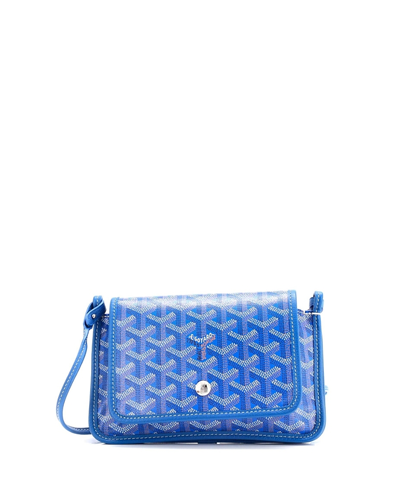 Pre-owned Pre-owned Goyard Goyard Plumet Clutch Wallet Coated Canvas In Blue