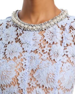 Embellished Lace Midi Dress