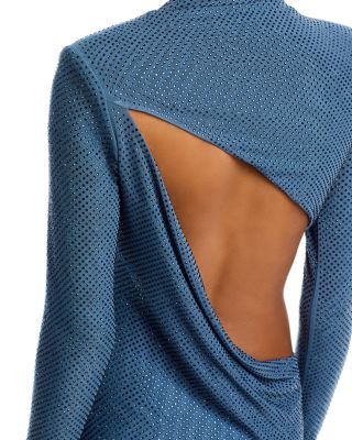 Rhinestone Gathered Maxi Dress