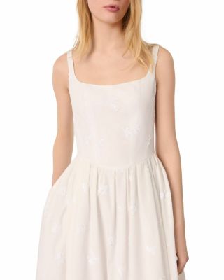 Embroidered Midi Dress