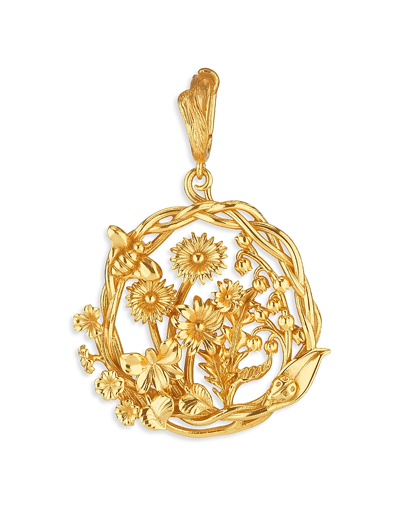 Capucine De Wulf Meadow Wildflower Pendant In 18k Gold Plated In Gold