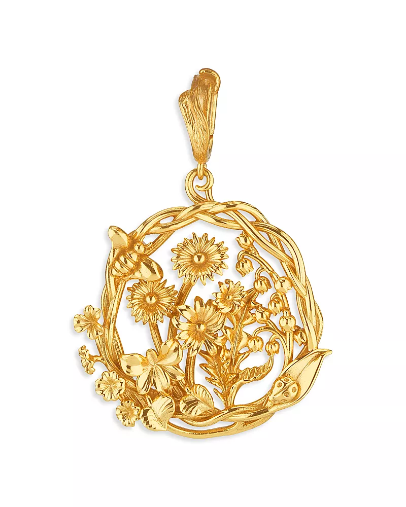 Capucine De Wulf Meadow Wildflower Pendant in 18K Gold Plated