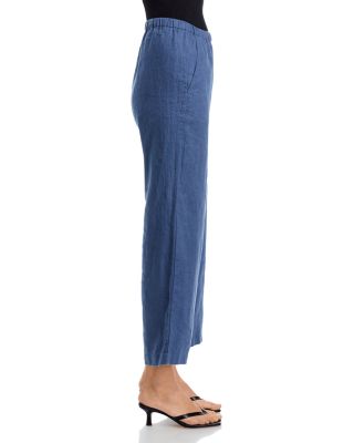 Linen Straight Leg Pull On Pants