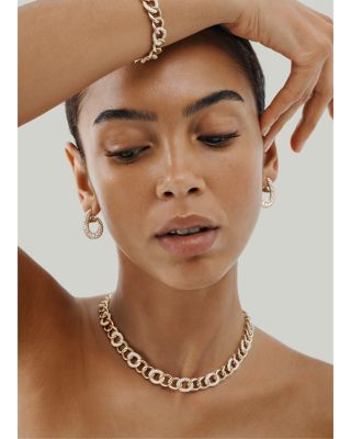 Diamond Link Necklace in 14K Yellow Gold, 4.50 tcw