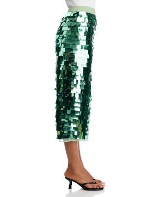 Midi Sequin Pencil Skirt