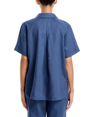 Short Sleeve Linen Long Shirt