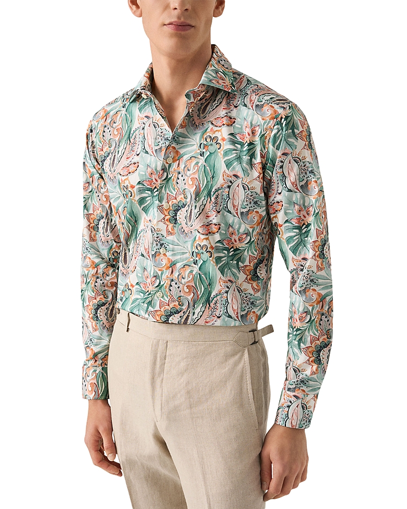 Eton Slim Fit Printed Button Front Shirt