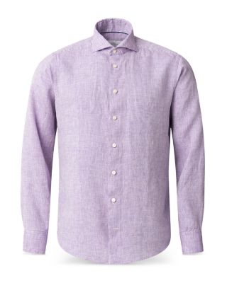 Contemporary Fit Solid Linen Shirt
