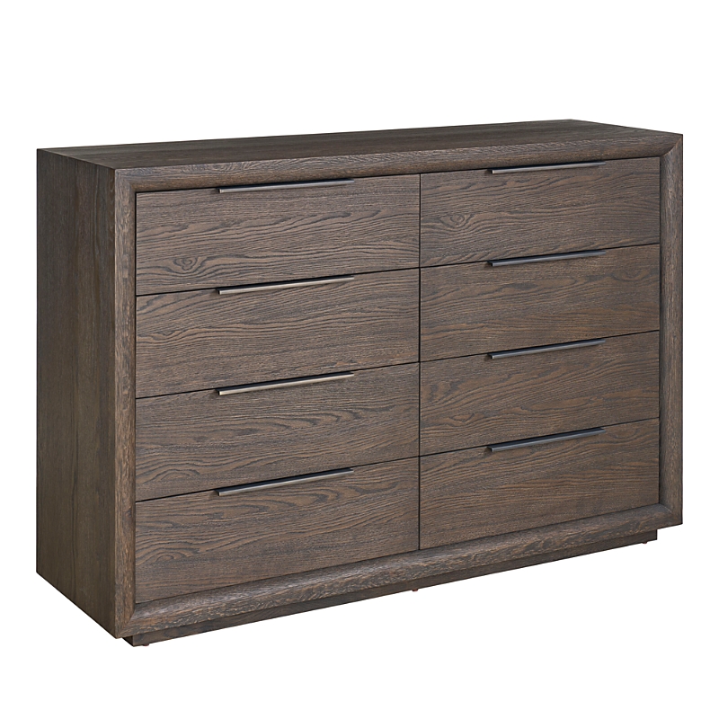 Universal Sable Eight Drawer Dresser In Dark Brown