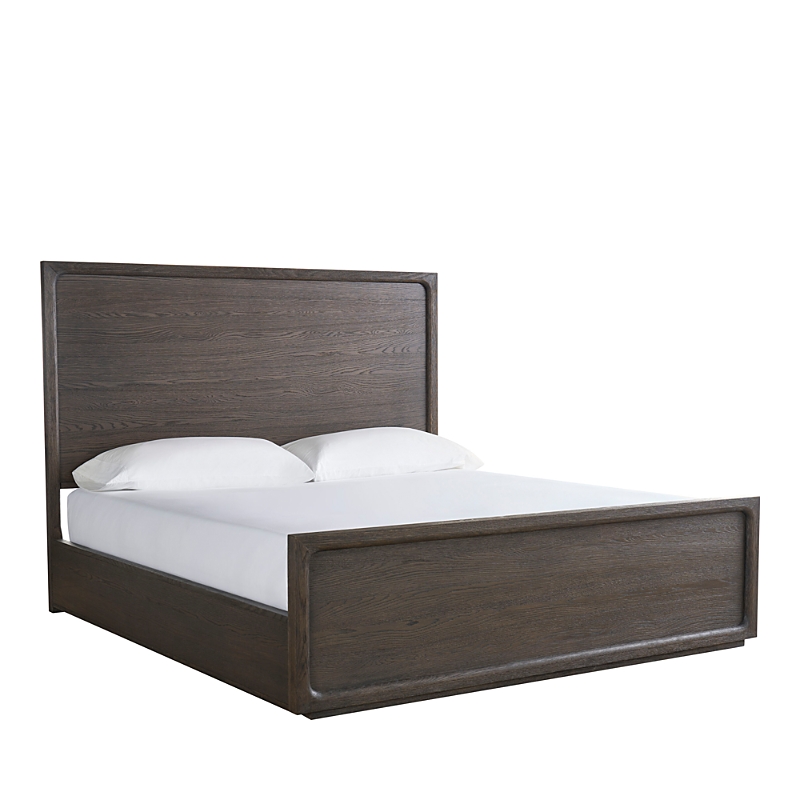 Universal Sable Panel Bed, King In Dark Brown/sandblasted Oak