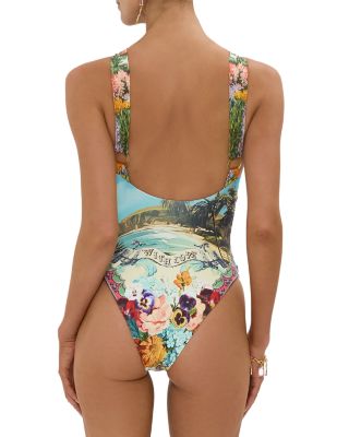 High Neck One Piece Swimsuit