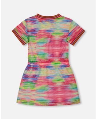 Girls' Short Sleeve Mesh Beach Dress - Big Kid