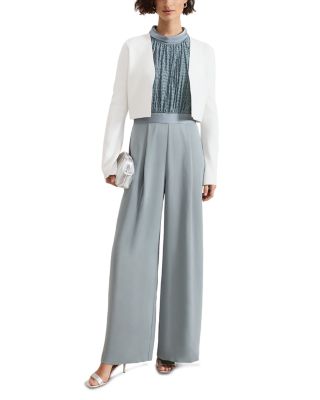 Eliza High Neck Textured Jumpsuit