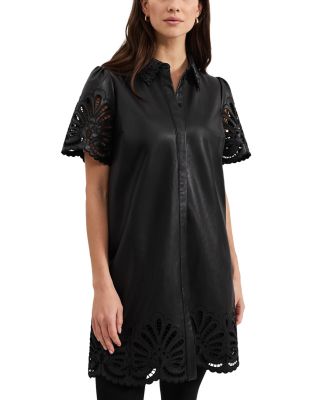 Phase Eight - Cutwork Faux Leather Dress