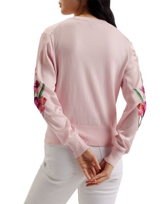 Meralll Woven Front Printed Cardigan