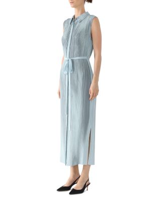 Pleated Georgette Sleeveless Dress