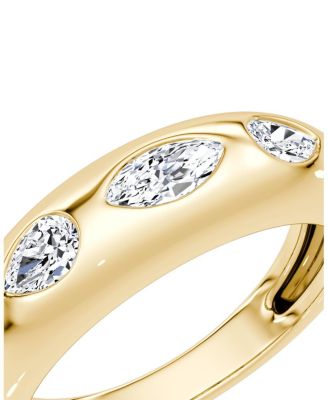 Petite Multi-Shape Band in 14K Gold, 0.48ctw Marquise & Pear Lab Created Diamonds