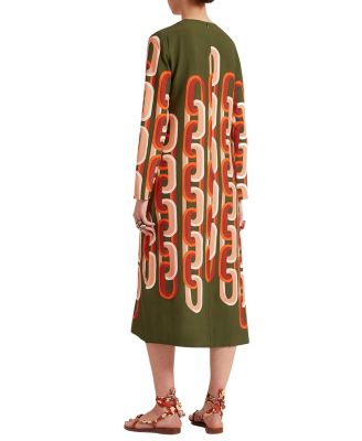 Long Sleeve Midi Swing Dress