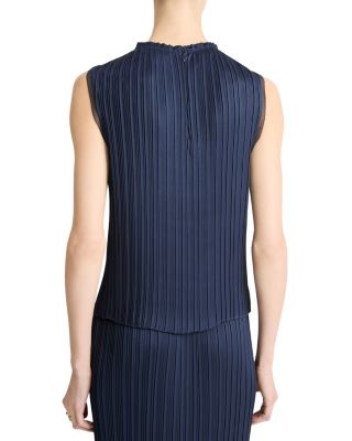 Pleated Crewneck Top  