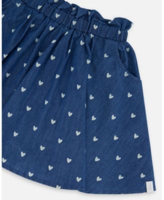 Girls' Printed Chambray Skort - Little Kid