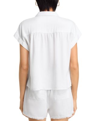 Chambray Button Front Top - Exclusive