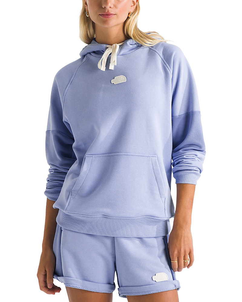 The North Face Terry Relaxed Pullover Hoodie In Blue