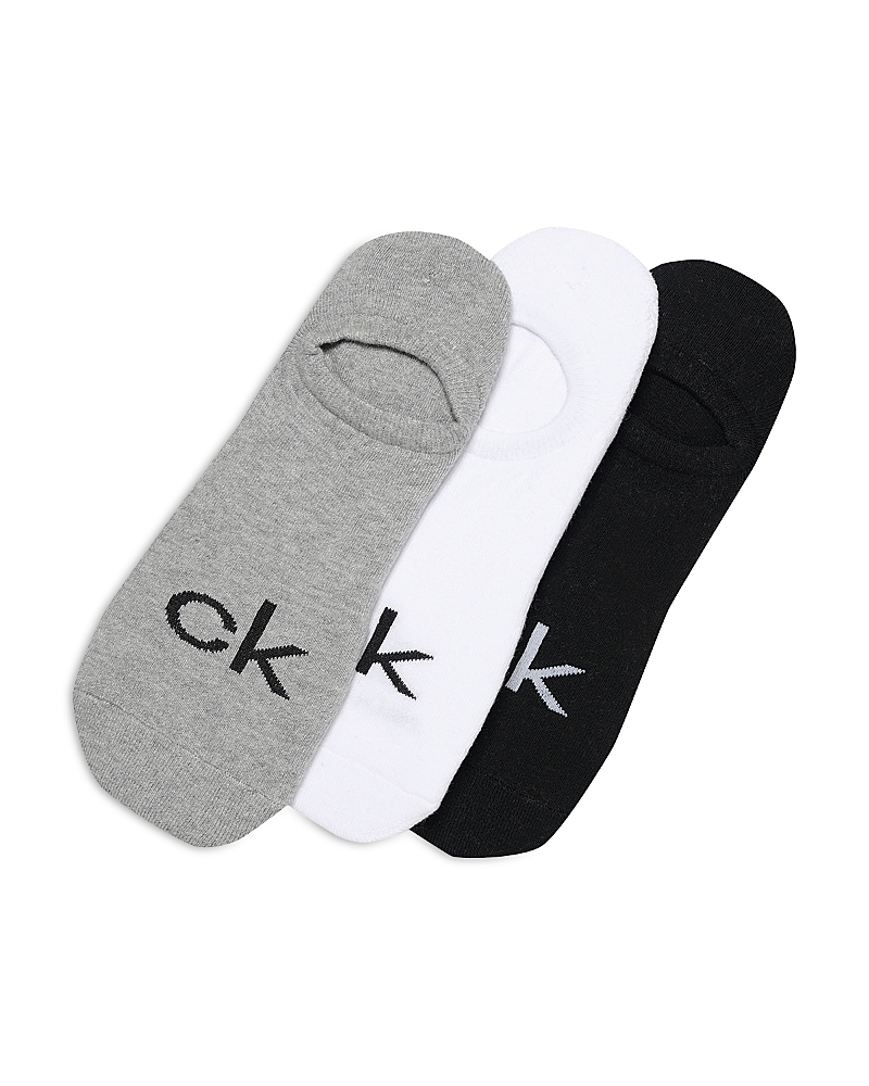 Calvin Klein Logo Ped Sock 3-pack In Assorted