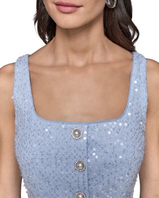 Sequin Tweed A Line Dress