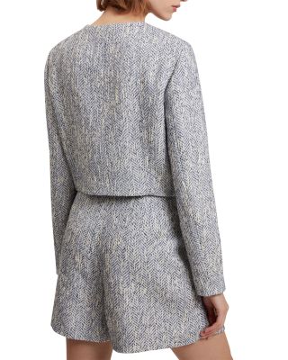 Vulpa Tailored Boucl&eacute; Fitted Cropped Jacket