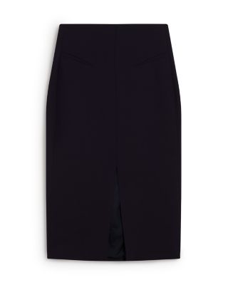 Manabus Tailored Midi Skirt With Front Split
