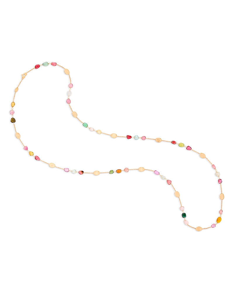 Marco Bicego 18k Yellow Gold Lunaria Tourmaline Multicolor Tourmaline Long Length Statement Necklace, 37.8 In Gold