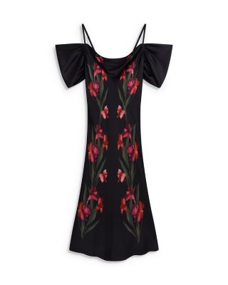 ted baker satin dress Ted Baker Women's Cowlneck Strap Dress - Pink - Size 0