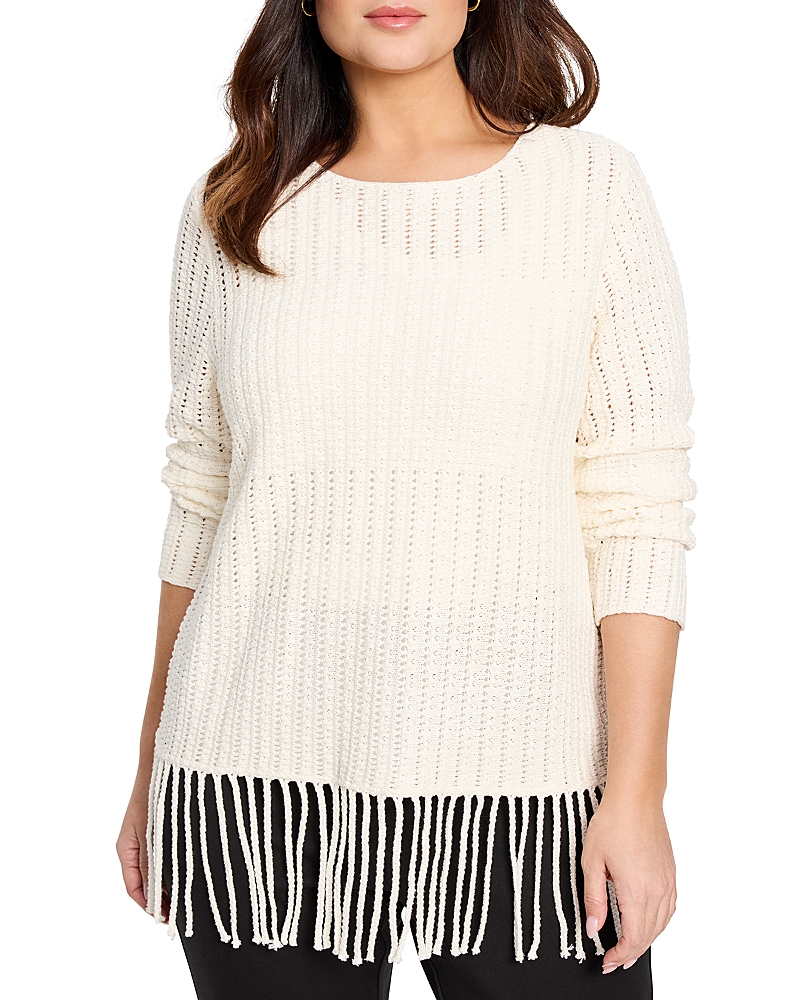 Nic+zoe Plus Beach Walk Sweater In Classic Cream